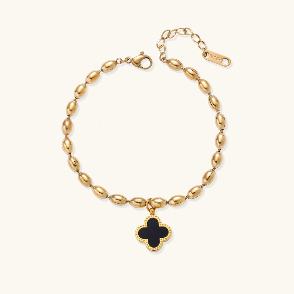 Bracelet Trèfle Nacre — Plaqué or 18 carats