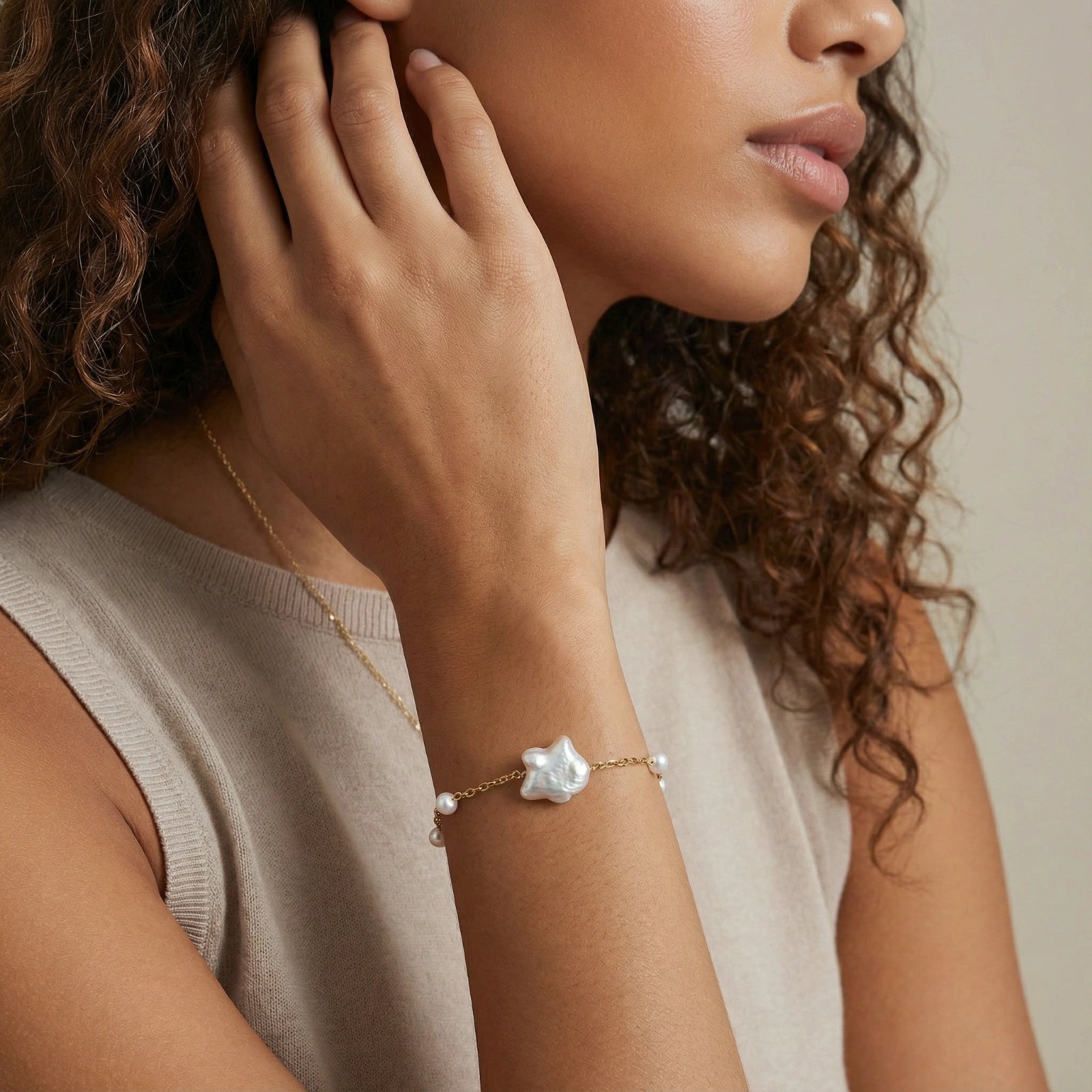 Bracelet Harmonie Perlée — Vermeil or 18 carats