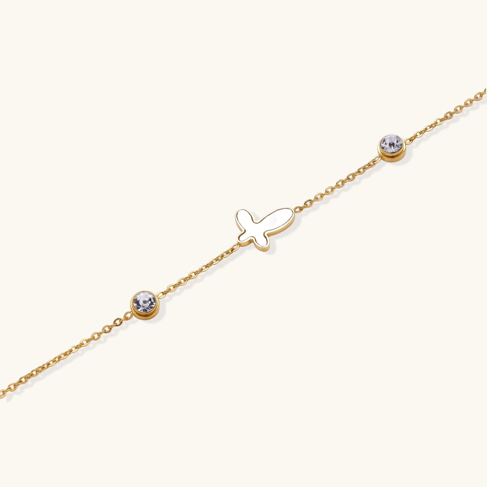 Bracelet Croix Sacrée — Plaqué or 18 carats
