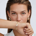 Bracelet Croix Sacrée — Plaqué or 18 carats
